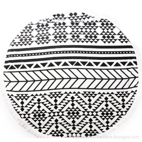 100% Cotton Printed Round Beach Towel